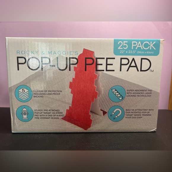 Rocky and Maggie's - Pop-Up Pee Pad - Small & Medium- Male Puppies 25pk - Picture 4 of 7